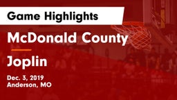 McDonald County  vs Joplin  Game Highlights - Dec. 3, 2019