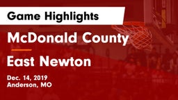 McDonald County  vs East Newton  Game Highlights - Dec. 14, 2019