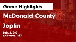 McDonald County  vs Joplin  Game Highlights - Feb. 2, 2021