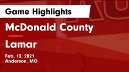 McDonald County  vs Lamar Game Highlights - Feb. 13, 2021