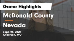 McDonald County  vs Nevada  Game Highlights - Sept. 26, 2020
