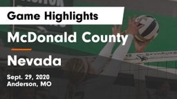 McDonald County  vs Nevada  Game Highlights - Sept. 29, 2020