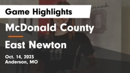 McDonald County  vs East Newton  Game Highlights - Oct. 14, 2023