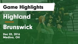 Highland  vs Brunswick  Game Highlights - Dec 03, 2016