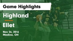 Highland  vs Ellet  Game Highlights - Nov 26, 2016