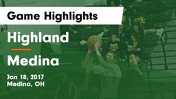 Highland  vs Medina Game Highlights - Jan 18, 2017