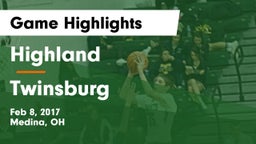 Highland  vs Twinsburg  Game Highlights - Feb 8, 2017