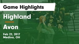 Highland  vs Avon  Game Highlights - Feb 22, 2017