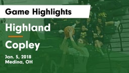 Highland  vs Copley  Game Highlights - Jan. 5, 2018