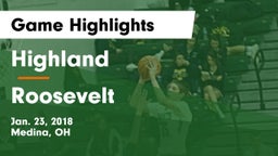 Highland  vs Roosevelt  Game Highlights - Jan. 23, 2018