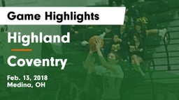 Highland  vs Coventry  Game Highlights - Feb. 13, 2018
