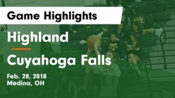 Highland  vs Cuyahoga Falls  Game Highlights - Feb. 28, 2018