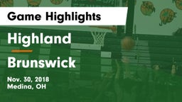 Highland  vs Brunswick  Game Highlights - Nov. 30, 2018