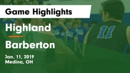 Highland  vs Barberton  Game Highlights - Jan. 11, 2019