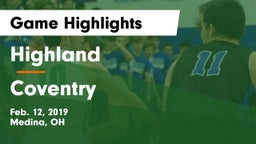 Highland  vs Coventry  Game Highlights - Feb. 12, 2019