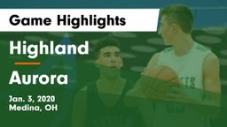 Highland  vs Aurora  Game Highlights - Jan. 3, 2020
