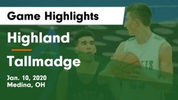 Highland  vs Tallmadge  Game Highlights - Jan. 10, 2020