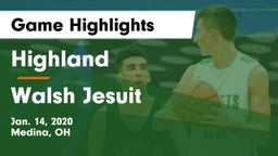 Highland  vs Walsh Jesuit  Game Highlights - Jan. 14, 2020