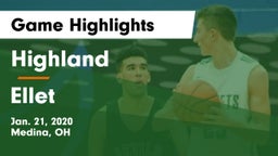 Highland  vs Ellet  Game Highlights - Jan. 21, 2020