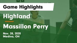 Highland  vs Massillon Perry  Game Highlights - Nov. 28, 2020