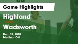 Highland  vs Wadsworth  Game Highlights - Dec. 18, 2020