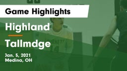 Highland  vs Tallmdge Game Highlights - Jan. 5, 2021