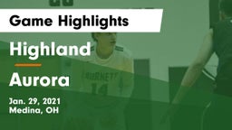 Highland  vs Aurora  Game Highlights - Jan. 29, 2021