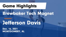 Brewbaker Tech Magnet  vs Jefferson Davis  Game Highlights - Dec. 16, 2021
