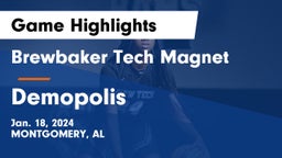 Brewbaker Tech Magnet  vs Demopolis  Game Highlights - Jan. 18, 2024