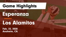 Esperanza  vs Los Alamitos  Game Highlights - Feb. 22, 2020
