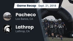 Recap: Pacheco  vs. Lathrop  2018
