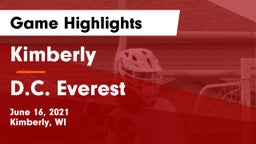 Kimberly  vs D.C. Everest  Game Highlights - June 16, 2021