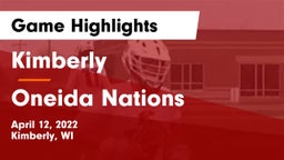 Kimberly  vs Oneida Nations Game Highlights - April 12, 2022