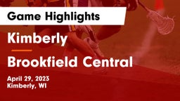 Kimberly  vs Brookfield Central  Game Highlights - April 29, 2023