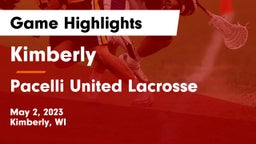 Kimberly  vs Pacelli United Lacrosse Game Highlights - May 2, 2023