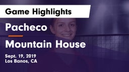 Pacheco  vs Mountain House  Game Highlights - Sept. 19, 2019