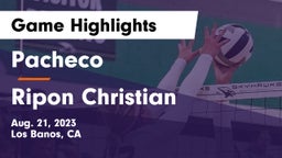Pacheco  vs Ripon Christian Game Highlights - Aug. 21, 2023