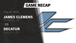 Recap: James Clemens  vs. Decatur  2016