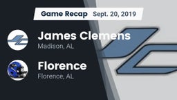 Recap: James Clemens  vs. Florence  2019