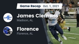 Recap: James Clemens  vs. Florence  2021