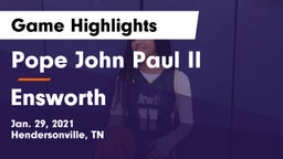 Pope John Paul II  vs Ensworth  Game Highlights - Jan. 29, 2021