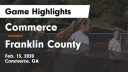 Commerce  vs Franklin County  Game Highlights - Feb. 13, 2020