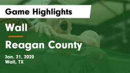 Wall  vs Reagan County Game Highlights - Jan. 21, 2020