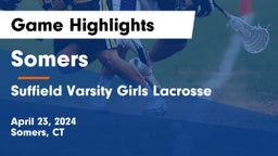 Somers  vs Suffield  Varsity Girls Lacrosse Game Highlights - April 23, 2024