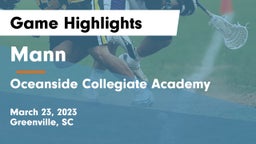 Mann  vs Oceanside Collegiate Academy Game Highlights - March 23, 2023