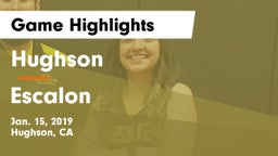 Hughson  vs Escalon  Game Highlights - Jan. 15, 2019