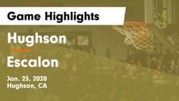Hughson  vs Escalon  Game Highlights - Jan. 23, 2020