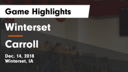 Winterset  vs Carroll  Game Highlights - Dec. 14, 2018