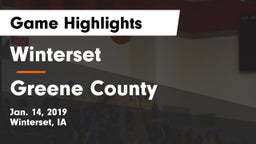 Winterset  vs Greene County  Game Highlights - Jan. 14, 2019