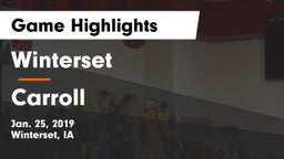 Winterset  vs Carroll  Game Highlights - Jan. 25, 2019